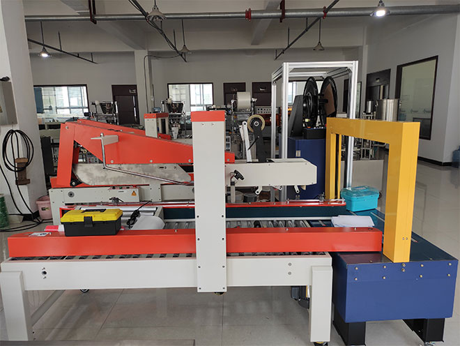 全自動(dòng)玻璃水紙箱裝箱機(jī)實(shí)拍圖展示